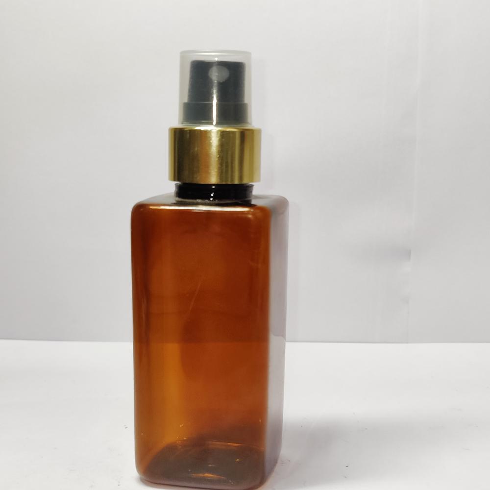 100ML AMBER SQUARE PET BOTTLE 