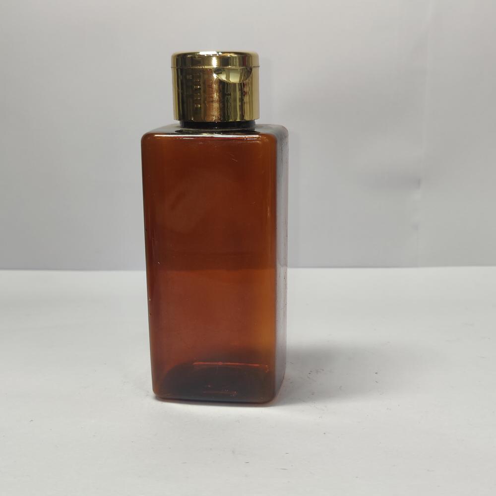 100ML AMBER SQUARE PET BOTTLE 