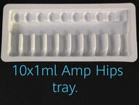 Ampoule Packaging Tray - Durable Plastic, Standard Size, White Color | Eco-friendly, Water-resistant, 3-side Seal, Offset Printing