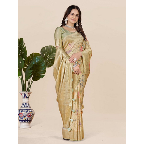 Woven Design Zari Art Silk Tussar Saree