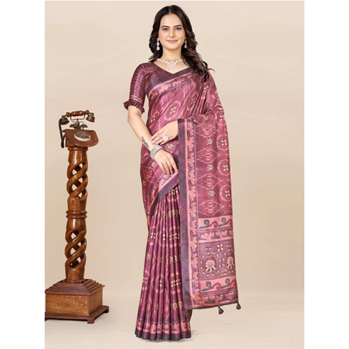 Printed Traditional Ikat Saree