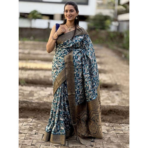 Blue Mysore Silk Saree