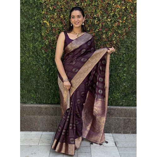 Purple Mysore Silk Saree