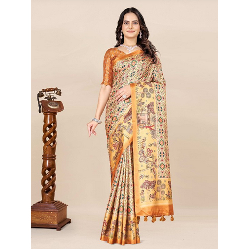 Geometric Printed Patola Saree