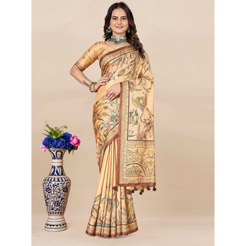 Floral Printed Saree - Color: Multicolor