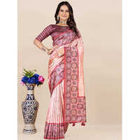 Traditional Block Print Saree - Color: Multicolor