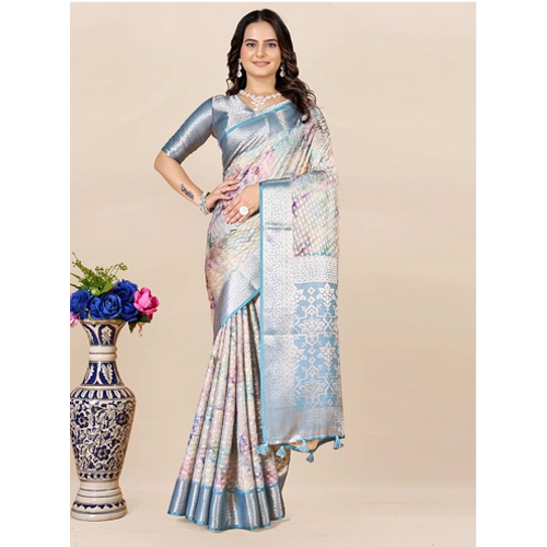 Woven Design Floral Saree