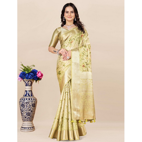 Floral Zari Art Silk Saree