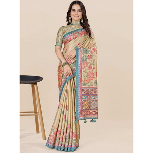 Floral Zari Art Silk Saree