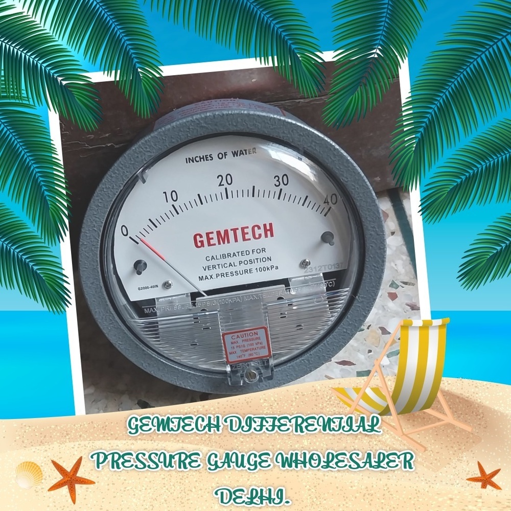 GEMTECH Differential Pressure Gauge Dealers Near Sant Parmanand Hospital