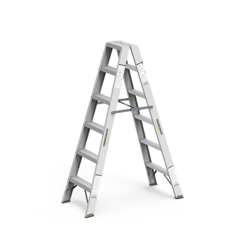 एल्युमिनियम dubbel साइड आत्म समर्थित सीढ़ी