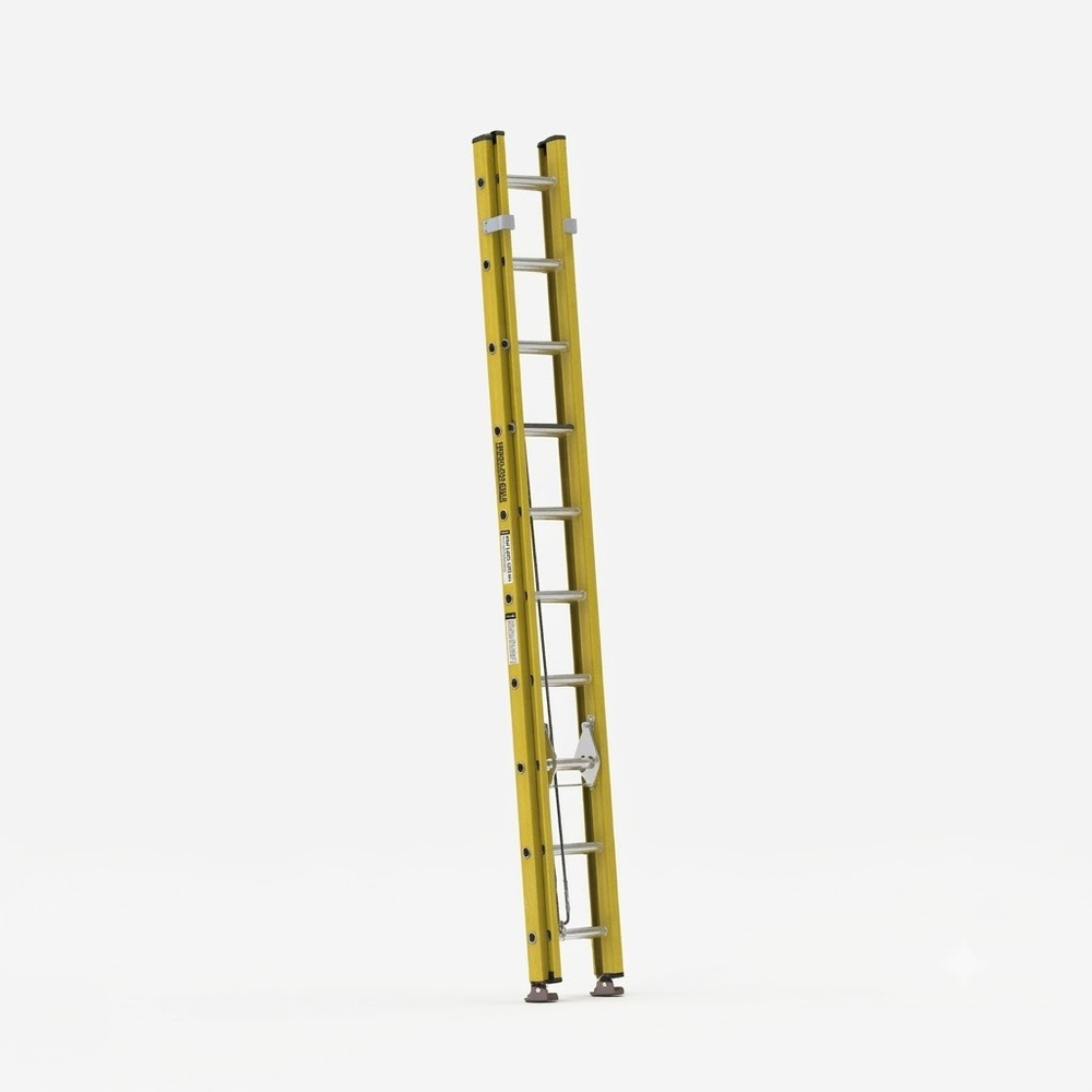 FRP (Fiberglass) Wall Support Extension Ladder - Fiberglass Construction, 8 ft to 40 ft Height Range | Durable, Lightweight, Easy to Transport
