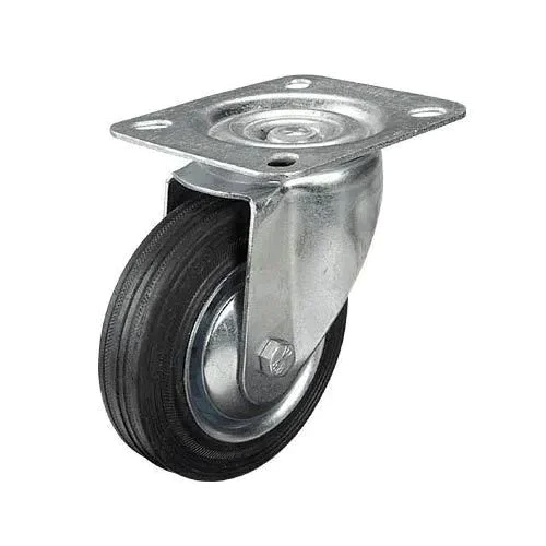 Pvc Trolley Wheel - Color: Silver & Black