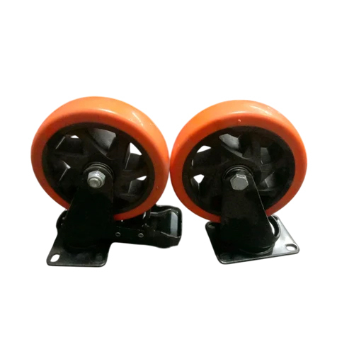 2 Inch Pu Trolley Wheel - Color: Orange