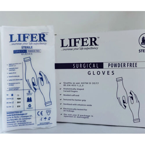 Lifer Latex Surgical Gloves - Color: White