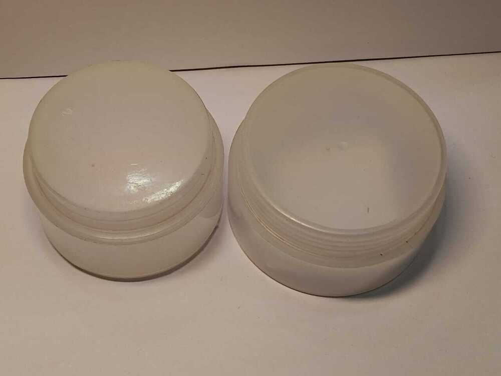 Double Wall Jar 100 Gram Clear - Inner Layer Pp, Outer Layer Abs/acrylic | Double-walled Structure For Insulation, Rounded Profile, Airtight Screw-on Cap