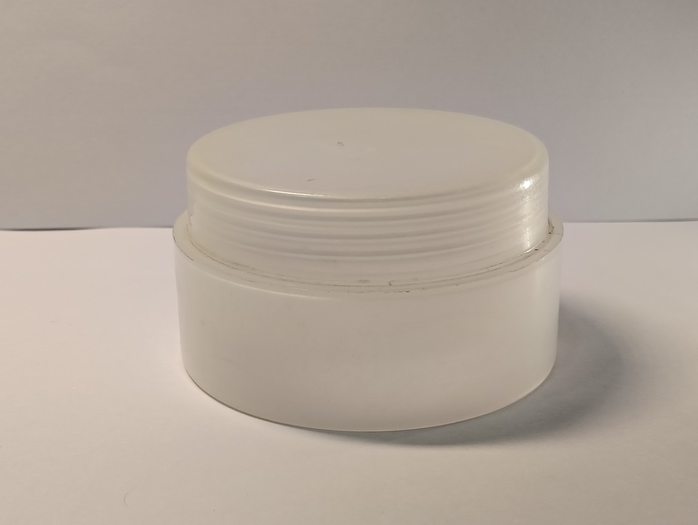 Double Wall Jar 100 Gram Clear - Inner Layer Pp, Outer Layer Abs/acrylic | Double-walled Structure For Insulation, Rounded Profile, Airtight Screw-on Cap