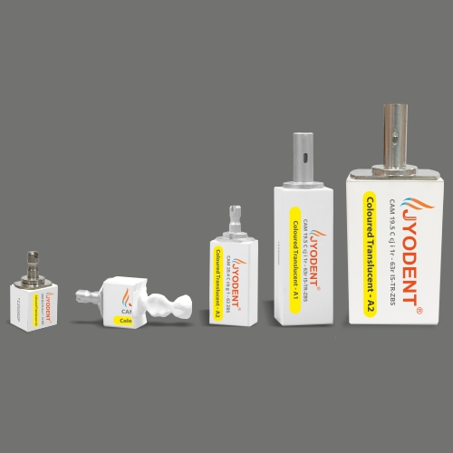 Rectangular Blocks With Aluminum Shanks In Translucent Preshaded Zirconia (Is-tr-czbs) - Color: White