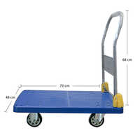 Stainless Steel 2 Tier Trolley - Height: 68  Centimeter (cm)