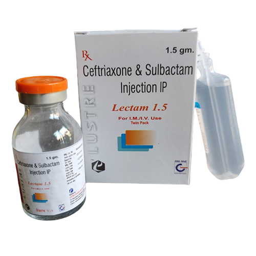 Ceftriaxone And Sulbactam Injection IP 1.5 mg