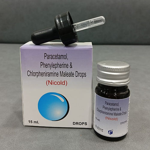 Paracetamol Phenylepherine And Chlorpheniramine Maleate Drops 15 Ml - Drug Type: General Medicines