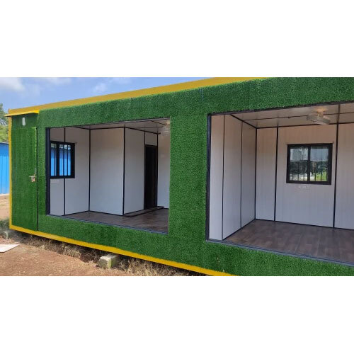 Gi Portable Office Cabin - Color: White And Green