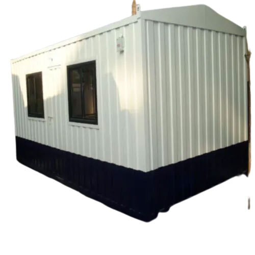 Rectangular Steel Portable Office Cabin - Color: White And Blue