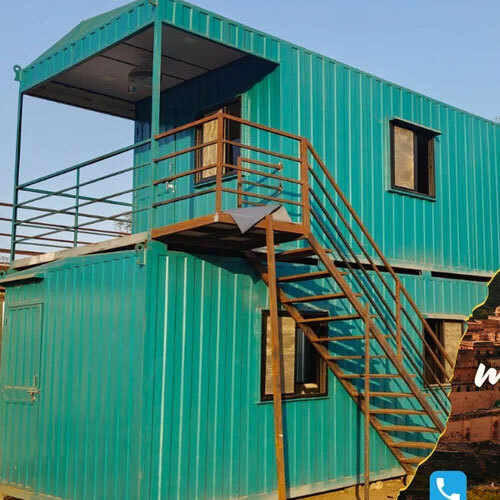 Prefabricated G Plus 1 Houses - Color: Green