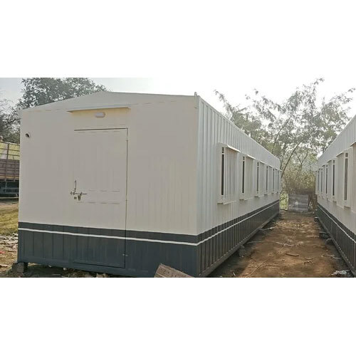 Prefab Steel Bunk House - Color: White And Grey