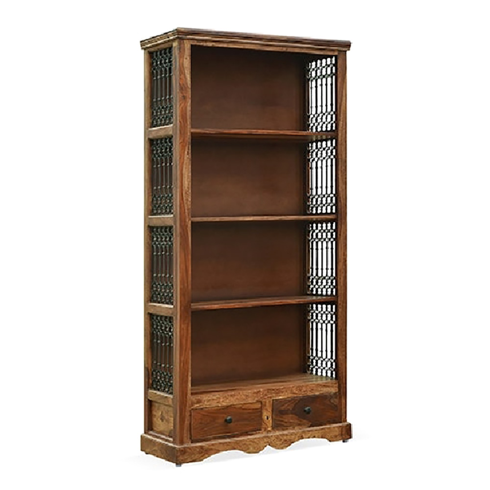 Royaloak Hilton Sheesham Wooden Book Shelf With Drawers And Knob Holders - Bs20151004 - Assembly: Carpenter Assembly