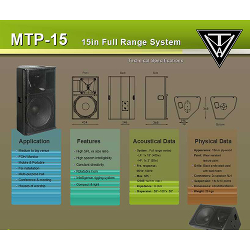 Audio Speaker And Line Array - Color: Black