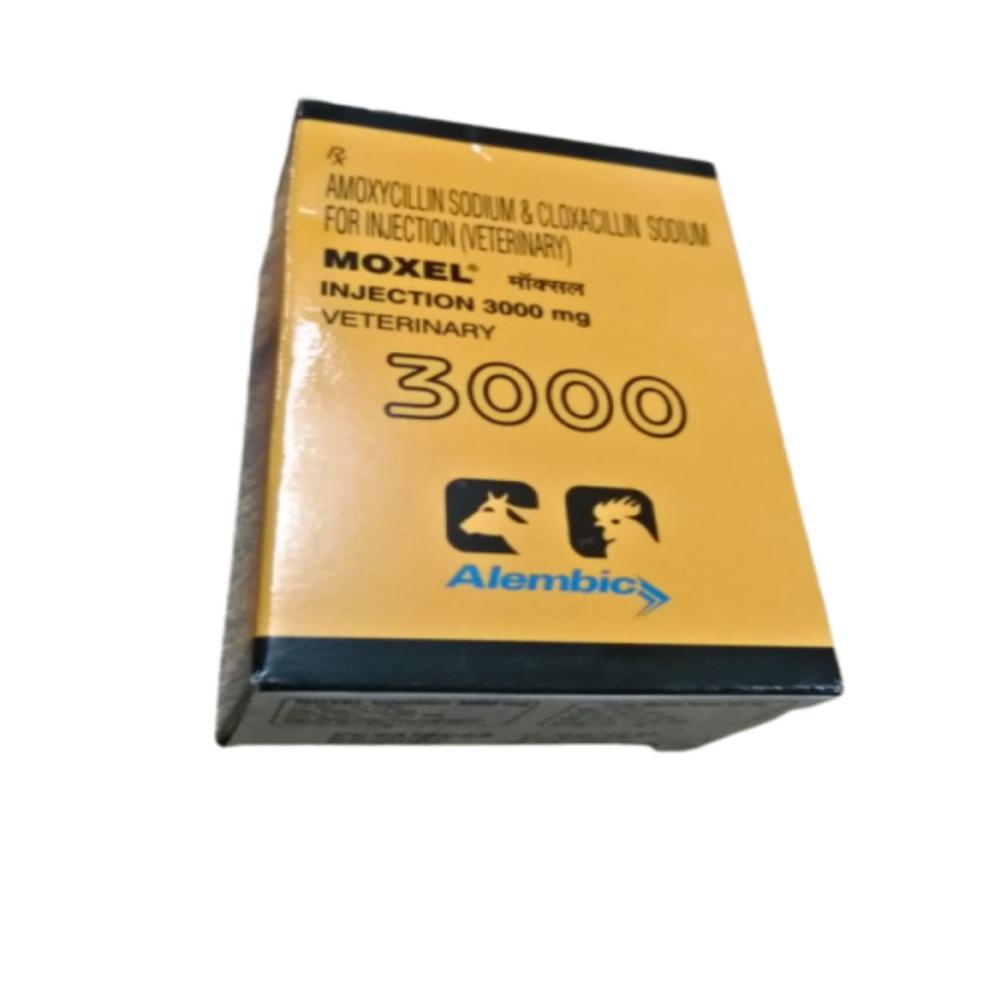 Moxel Amoxycillin & Cloxacillin Injections 3000 Mg