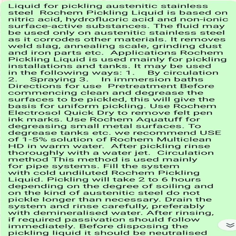 Rochem Pickling Liquid