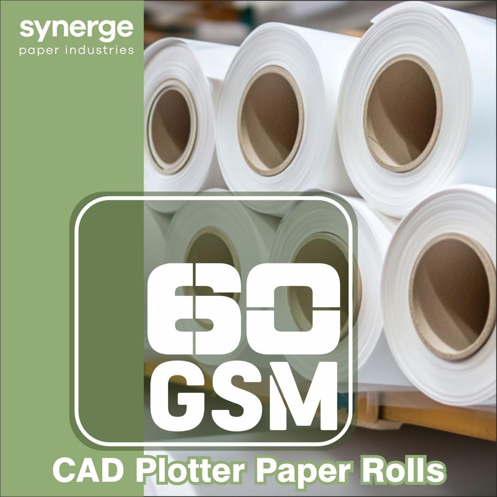 90 Inch Width Garment Plotter Paper Rolls - Color: White