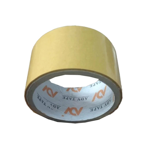 Yellow Double Sided Polyester Tape - Tape Length: 20 Meter (M)