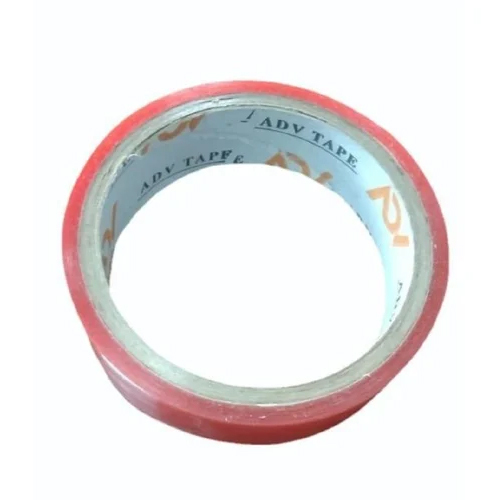 Red Double Sided Polyester Tape - Tape Length: 20 Meter (M)