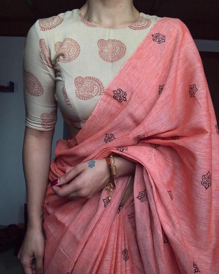 pure cotton summer saree