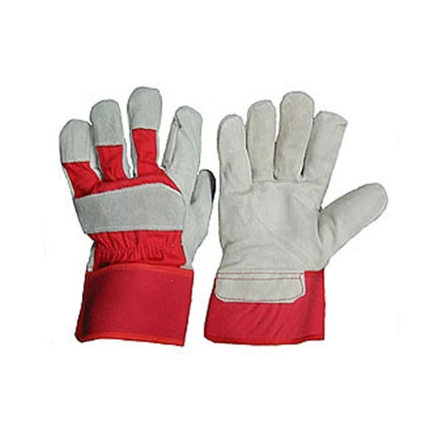 CANEDIAN RIGGERS SPLIT LEATHER DOUBLE PALM GREY/RED