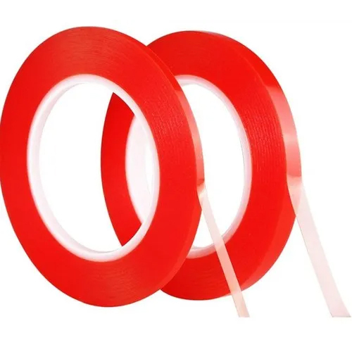 Red Polyester Double Sided Tape - Size: Standard