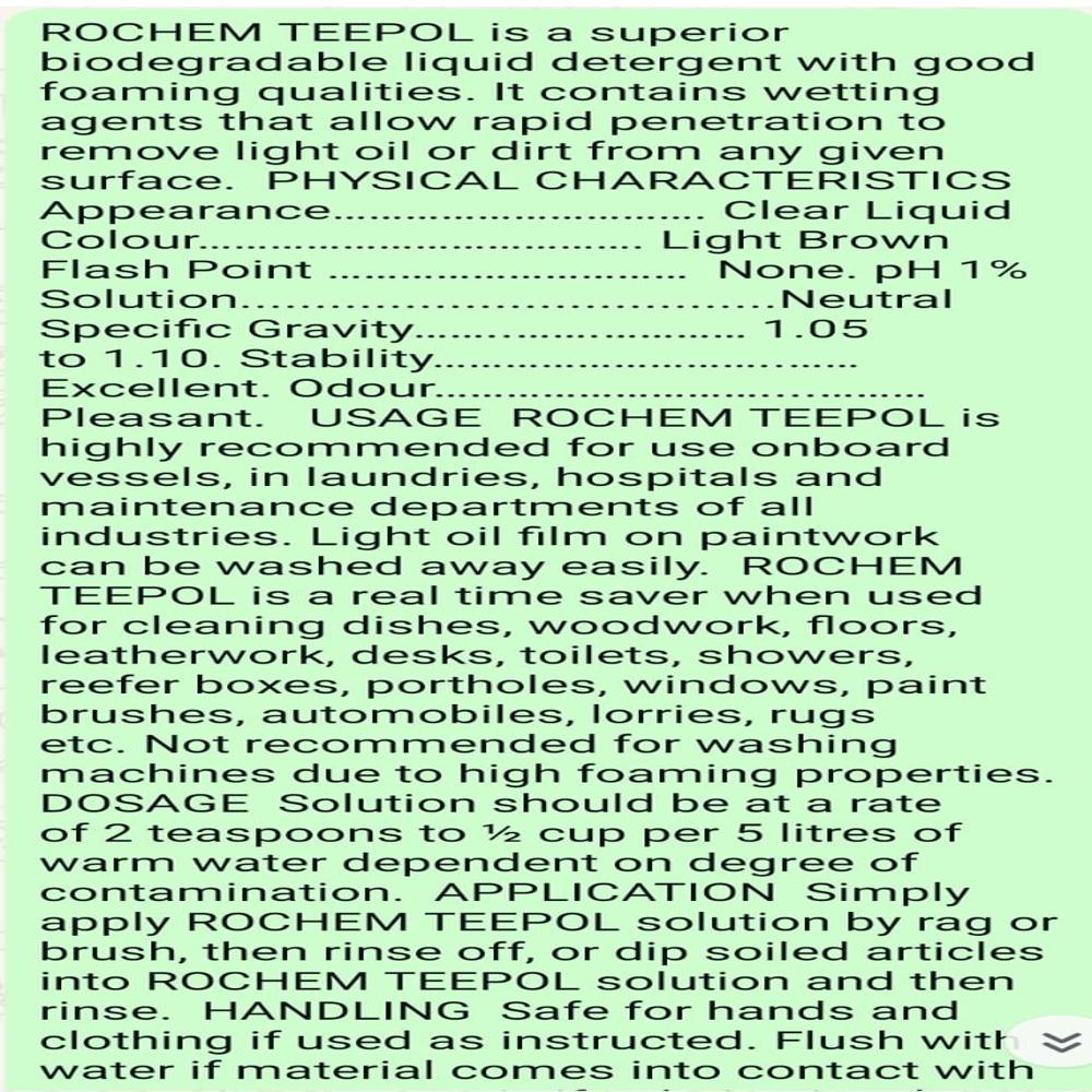Rochem Teepol - Color: Clear