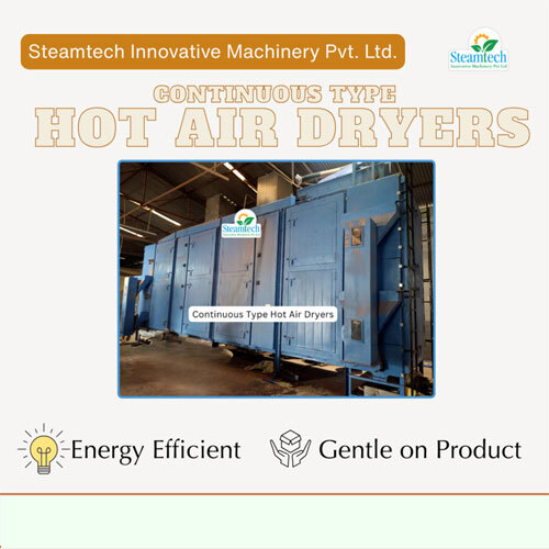 Continuous Type Hot Air Dryers - Material: Iron