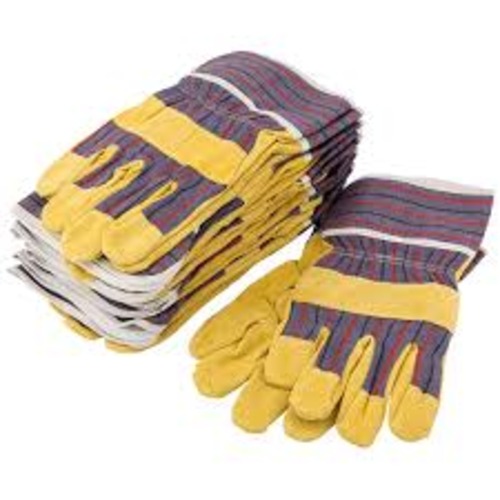 CANEDIAN RIGGERS SPLIT LEATHER DOUBLE PALM GREY/RED