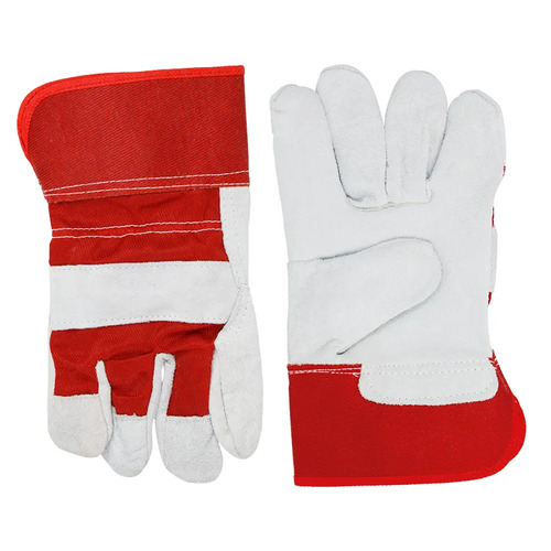 Canedian Riggers Split Leather Double Palm Grey/red - Feature: High Quality Fabric