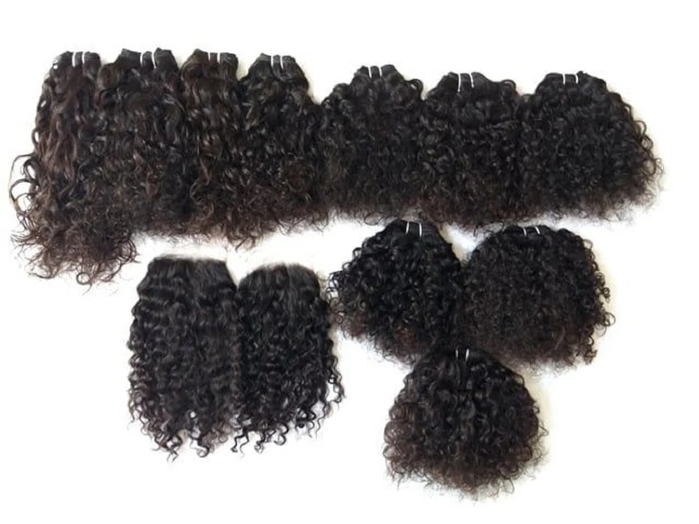 Black Indian Remy Human Hair Machine Weft Hair Extensions