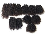 Black Indian Remy Human Hair Machine Weft Hair Extensions
