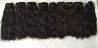 Black Indian Remy Human Hair Machine Weft Hair Extensions