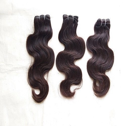 Black Machine Weft Brazilian Hair Body Wavy Remy Human Hair Extensions, 8