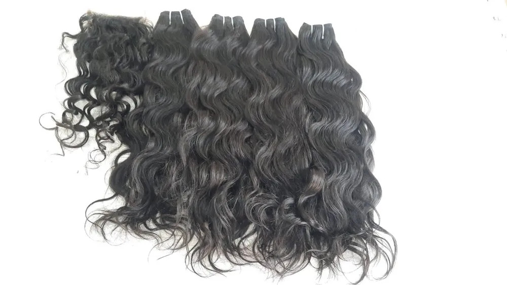 Black Machine Weft Brazilian Hair Body Wavy Remy Human Hair Extensions, 8