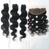 Black Machine Weft Brazilian Hair Body Wavy Remy Human Hair Extensions, 8
