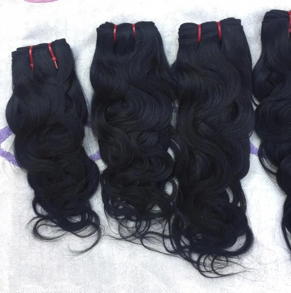 Supplier Raw Human Hair Bundles Weaves Sewn In Weft Extensions
